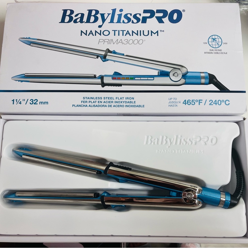 New! BaBylissPRO Nano Titanium Flat Iron